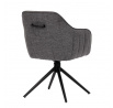Jídelní židle, šedá, látka, HC-536 GREY2
