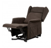 Polohovací křeslo, elektrické kabelové ovládání, hnědá, látka, TV-1190 BR2