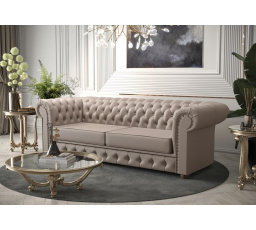 Sofa MANCHESTER II 188 cm přírodní kůže - Pohovka s funkcí spaní, Kůže F-6