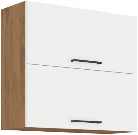 Horní skřínka VEGAS - 80 GU-72 2F, Dub Lancelot / Bílý lesk Horní skřínka VEGAS - 80 GU-72 2F, Dub Lancelot / Bílý lesk
