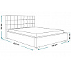 Postel B2 R 120x200, Jasmin 100 , chromové nožky