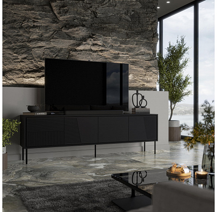 TV komoda ABI 200 4D, černá
