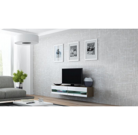 TV komoda VIGO NEW 140, latte / bílý lesk