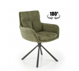 Jídelní otočná židle K495, Olivová/Černá