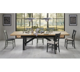 Jídelní stůl FIESTA, přírodní dub/černá
