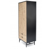 Šatní skříň MURANO S-1, Dub Artisan/Černá