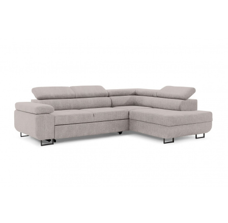 Rohová sedačka Annabelle L s funkcí spaní / černé nohy