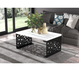 Konferenční stolek RINA 100x60 Černý+Bílý