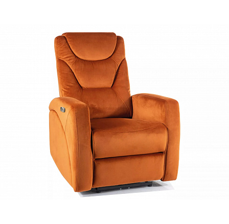 Polohovatelné křeslo KRONOS VELVET, Skořicový Bluvel 4215 Polohovatelné křeslo KRONOS VELVET, Skořicový Bluvel 4215