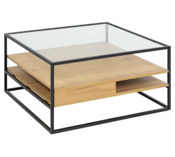 Konferenční stolek Randolf sklo/dub