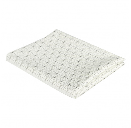 Ubrus Geometric Dore bílý/stříbrný 140x250 cm