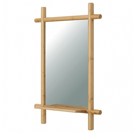 Nástěnné zrcadlo, bambus, přírodní, AZR-B027 NAT
