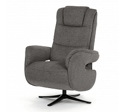 Polohovací křeslo, elektrické zabudované ovládání, šedá, látka, TV-C5590 GREY2