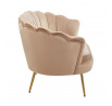 Sofa SF1-FXJG sametová cappuccino , nohy zlaté