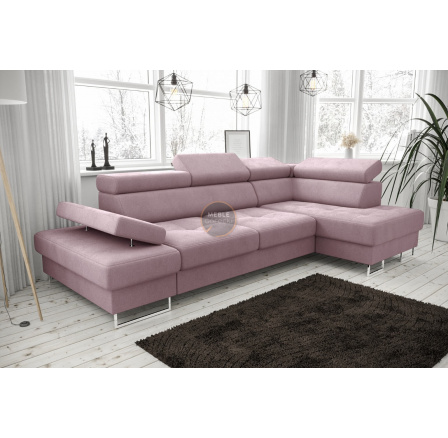 Rohová sedací souprava GALAXY MINI 170x280 - fialová , pravá strana