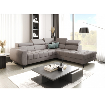 Rohová sedací souprava PORTO 225X255 cm - šedá , pravá
