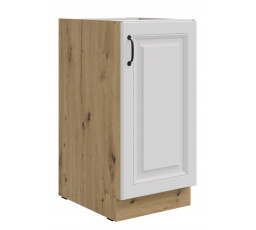 Dolní skříňka STELLO - 40 D 1F BB, Dub Artisan/Bílý mat