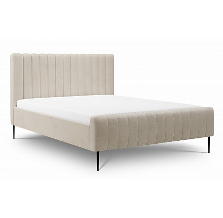 Čalouněná postel NICOLE, 160x200 cm, Perfect Harmony 07/Černé nohy