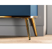 Televizní stolek MARINE 05, Tmavě modrá/Zlatá
