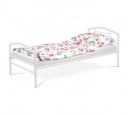 Jednolůžková postel 94x207cm, kov, bílá, BED-1900 WT