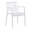 Zahradní židle plast, bílá, CT-X7029 WT