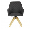 Jídelní židle, černá, látka, HC-539 BK3