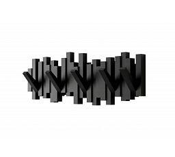 Nástěnný věšák - černý W11-FX