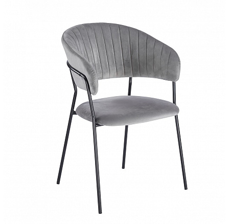 PŘEDPRODEJ -15% do 12.05! Sametová židle - Riviera 91 šedá K4-FX (B)