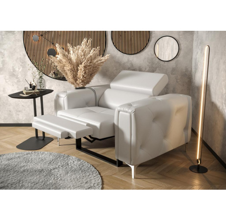 Křeslo ORION , relax přírodní kůže - přírodní kůže - volitelná barva