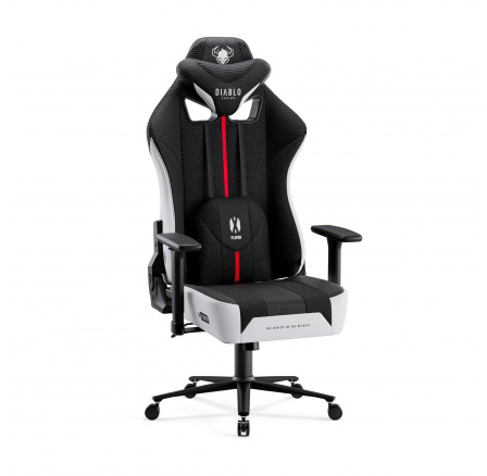 Textilní herní křeslo Player 2.0 Normální velikost, černo-bílé