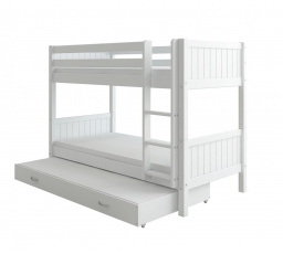 Patrová postel s přistýlkou Romantic 459 bílá
