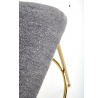 Barová židle H116, Šedá/Zlatá
