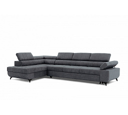Rohová sedačka Dragonis Maxi s funkcí spaní / Ditra New 15 / černé nohy / levá strana