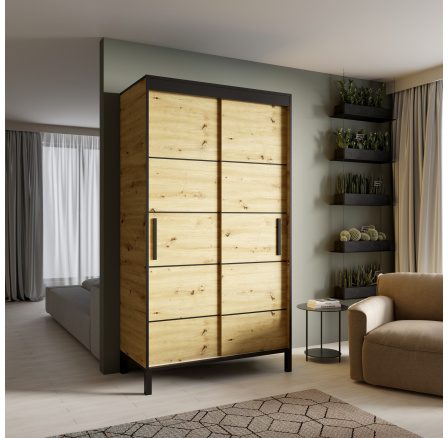 Posuvná skříň BELL 120 Artisan+Černá