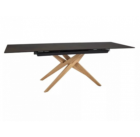 Jídelní stůl LORETO CERAMIC, Ossido Bruno/Dub Jídelní stůl LORETO CERAMIC, Ossido Bruno/Dub