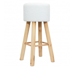 Barová stolička Freya bílá/přírodní