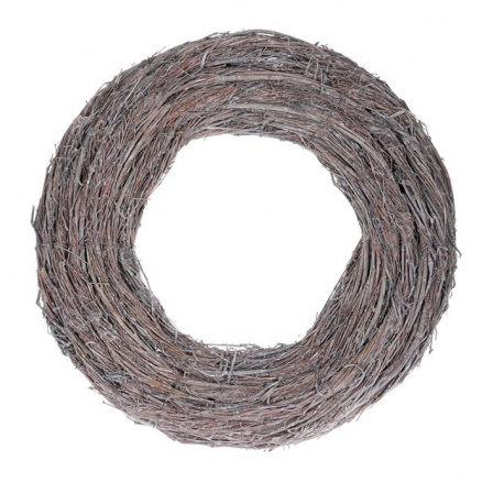 Věnec proutěný - pr. 50 cm, šedá barva