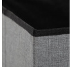 Taburet s úložným prostorem, šedá, jemně hrubá látka, TAB-462 GREY2