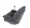 Polohovací křeslo, elektrické zabudované ovládání, šedá, látka, TV-7089 GREY2