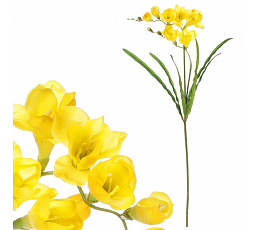 Frézie - umělá řezaná květina, žlutá