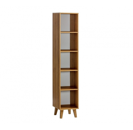 Regál WERSO - W4, Bílá Briliant+Antracit+Rivera