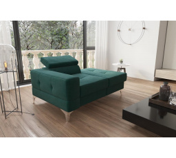 Sofa lenoška TOSCANIA 135 cm - zelená, pravá strana