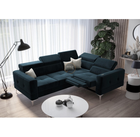 Rohová sedací souprava TOSCANIA , relax s funkcí spaní 185x250 - volitelný odstín - pravá