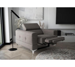 Křeslo TOSCANIA , relax - šedá