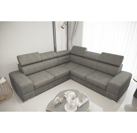 Rohová sedací souprava ROYAL MAX 286×286 - šedá , pravá