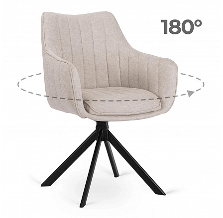 Otočné Křeslo MUMBAI Krémové
