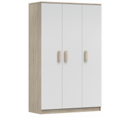 Šatní skříň 3D SMYK III - 19, Dub Sonoma/Bílá/Sonoma