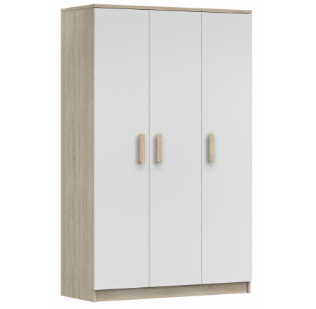 Šatní skříň 3D SMYK III - 19, Dub Sonoma/Bílá/Sonoma