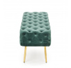 Taburet ATHENA tmavě zelená / zlatá