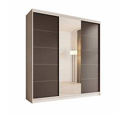 Šatní skříň SONIC 200, Bílá/Černá